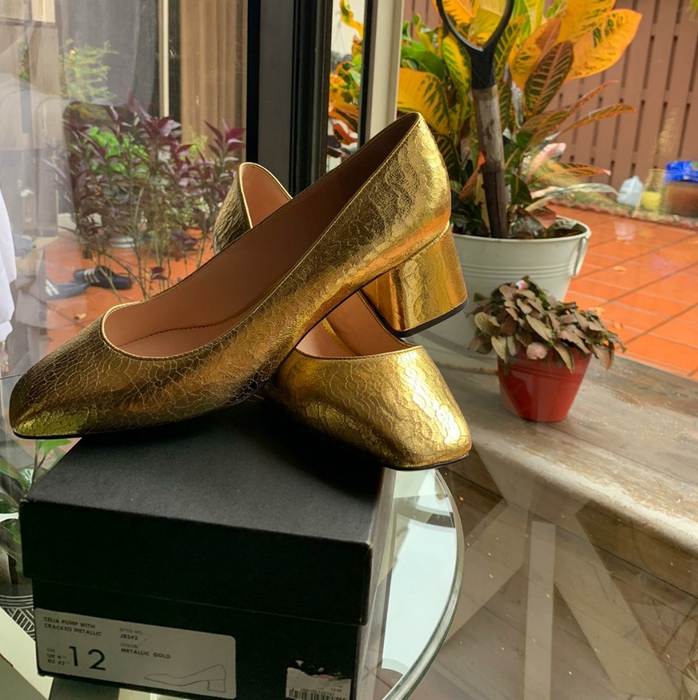 J.Crew Gold Heel